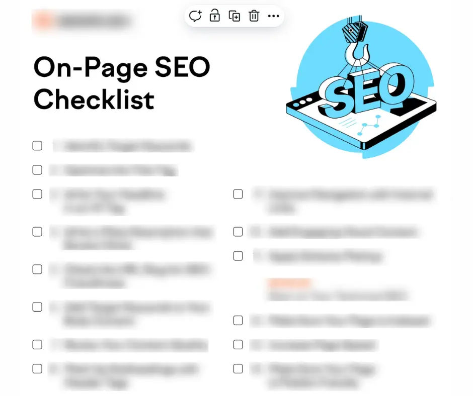 On page seo checklist